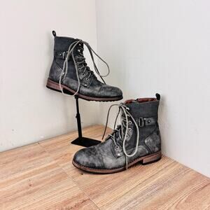 Polar Fox Gray Cap Toe Lace Up Booties Men’s Size 7